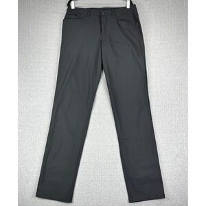 Lululemon Commission 5 Pocket Golf Pants Men 34X35 Black ABC Tech Performance